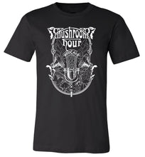 Load image into Gallery viewer, Mushroom Hour Podcast T-Shirt - Black &amp; White