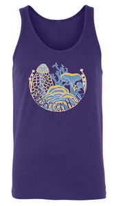 Fungal Abundance Tank - Purple, Goldenrod, Sky Blue