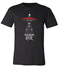 Load image into Gallery viewer, Mushroom Clocktower T-Shirt - Black, White &amp; Red