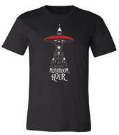 Mushroom Clocktower T-Shirt - Black, White & Red