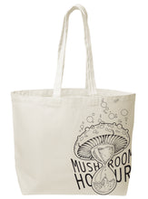 Load image into Gallery viewer, Mushroom Hourglass Canvas Tote - Black