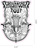 Mushroom Hour Podcast Stickers - White