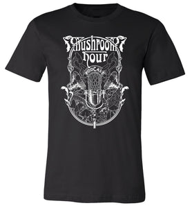 Mushroom Hour Podcast T-Shirt - Black & White