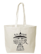 Mushroom Clocktower Canvas Tote - Black