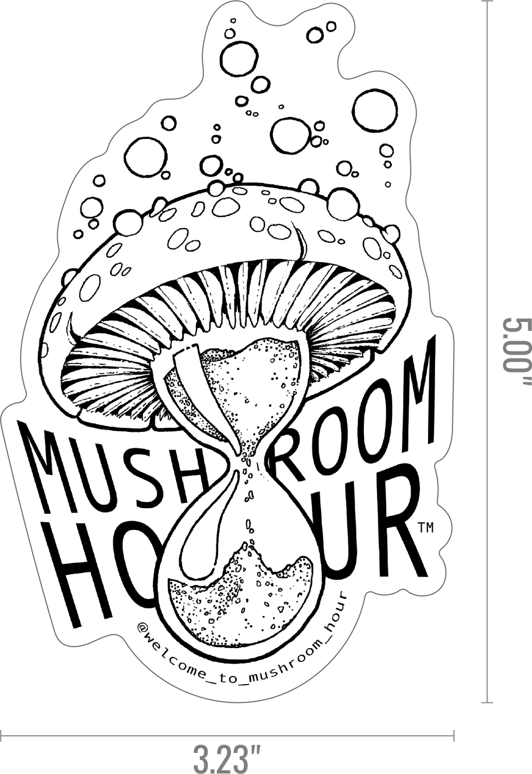 Mushroom Hourglass Stickers